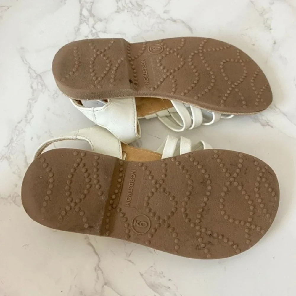 Nordstrom Sandals Little Kid Sz 9 White Dressy Girly‎